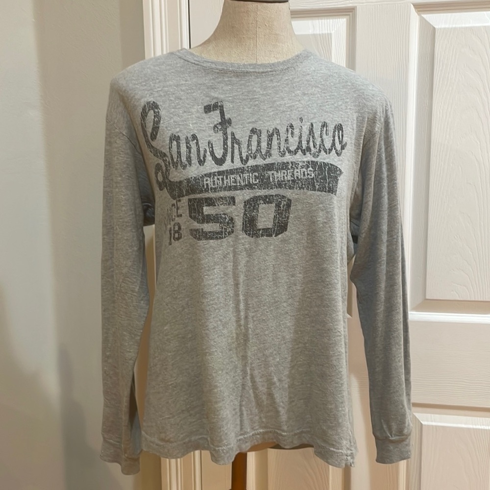 Vtg point sportswear T-shirt long sleeves San Francisco authentic threads gray M